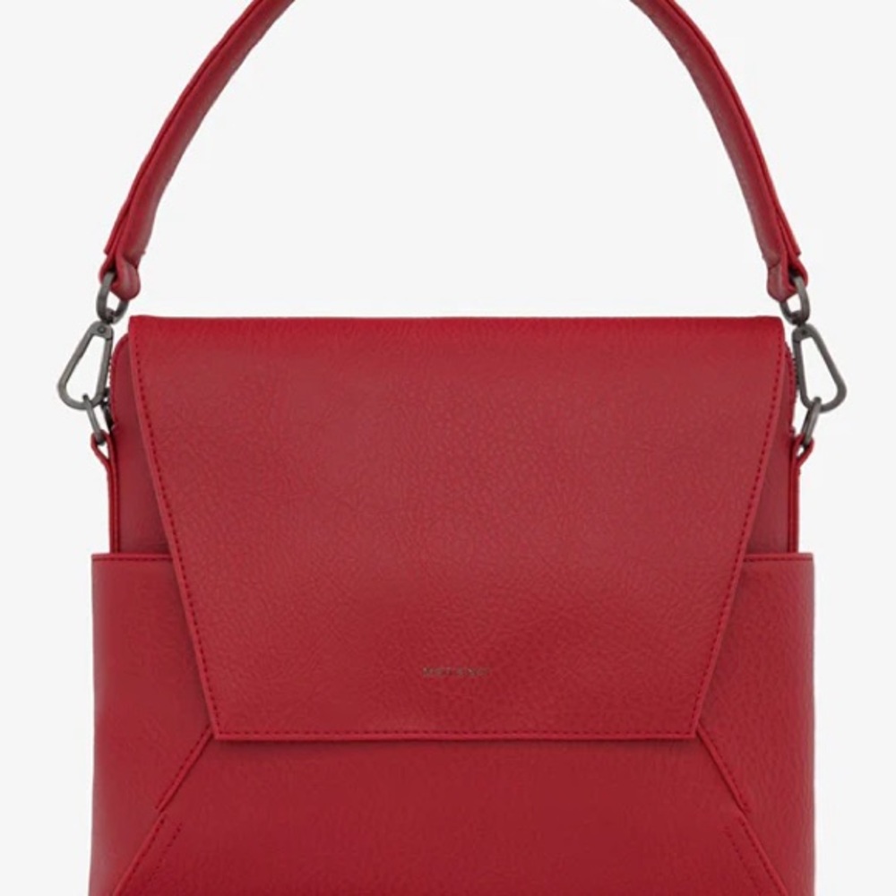 Matt & Nat Minka vegan leather Red Top-Handle with strap Women’s purse Bag